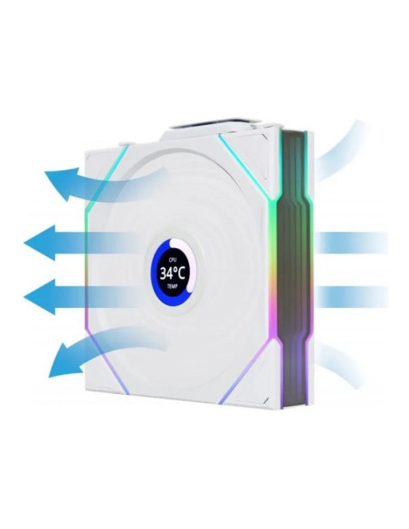 Lian Li Uni FAN TL Wireless aRGB LCD 120 Reverse Blanco 120mm Ventilador PC