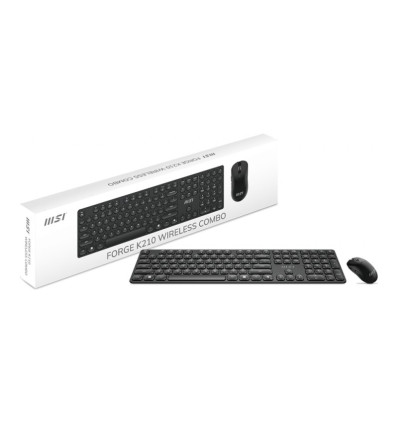 Pack teclado + ratón inalámbrico MSI Forge K210 Wireless
