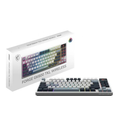 Teclado inalámbrico MSI Forge GK600 TKL Wireless Sky