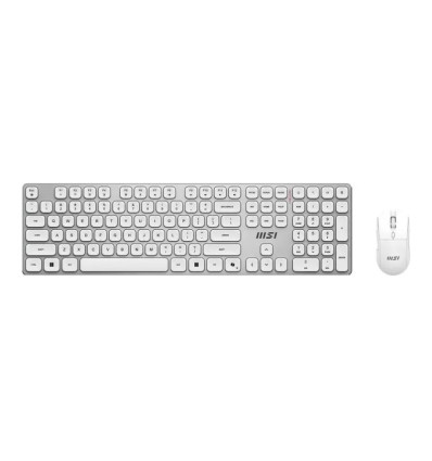 Pack teclado + ratón inalámbrico MSI Forge K210 Wireless Blanco