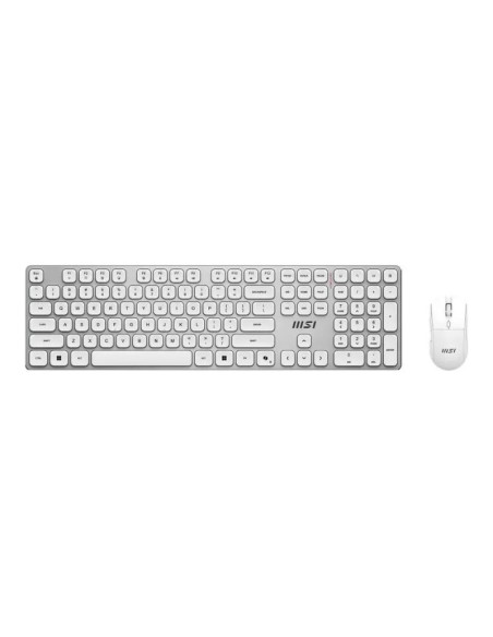 Pack teclado + ratón inalámbrico MSI Forge K210 Wireless Blanco