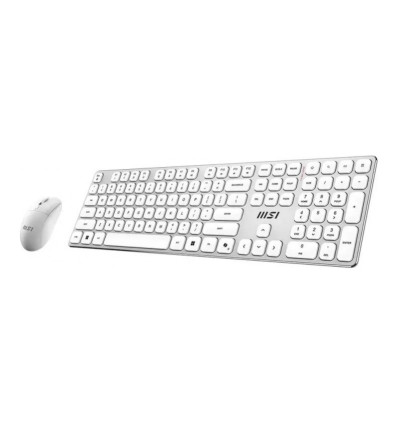 Pack teclado + ratón inalámbrico MSI Forge K210 Wireless Blanco