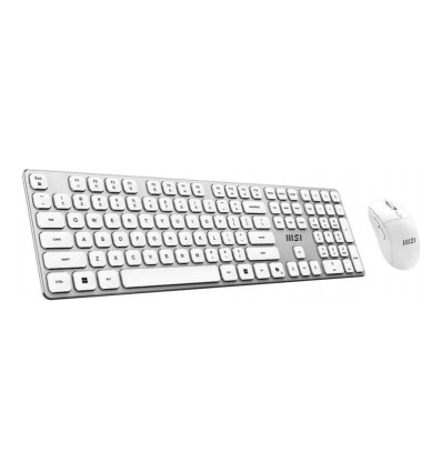 Pack teclado + ratón inalámbrico MSI Forge K210 Wireless Blanco