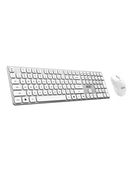 Pack teclado + ratón inalámbrico MSI Forge K210 Wireless Blanco