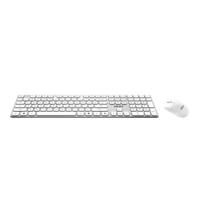 Pack teclado + ratón inalámbrico MSI Forge K210 Wireless Blanco