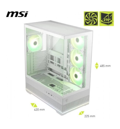 MSI MAG Pano M110R Blanca Micro-ATX Caja para PC