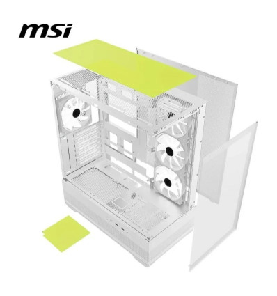 MSI MAG Pano M110R Blanca Micro-ATX Caja para PC