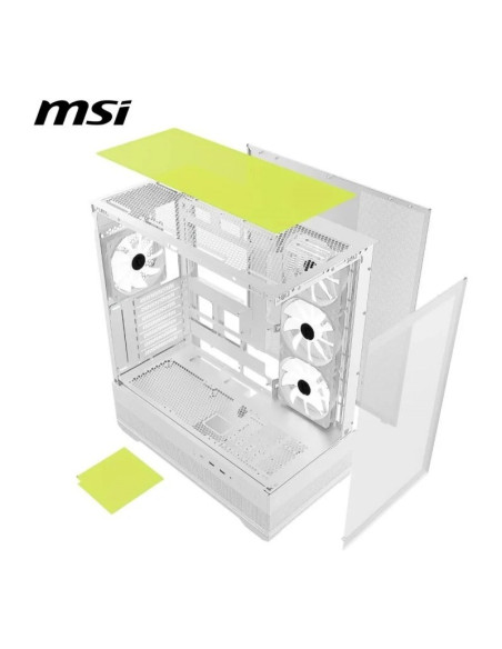 MSI MAG Pano M110R Blanca Micro-ATX Caja para PC