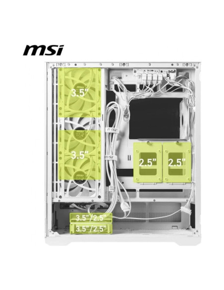 MSI MAG Pano M110R Blanca Micro-ATX Caja para PC