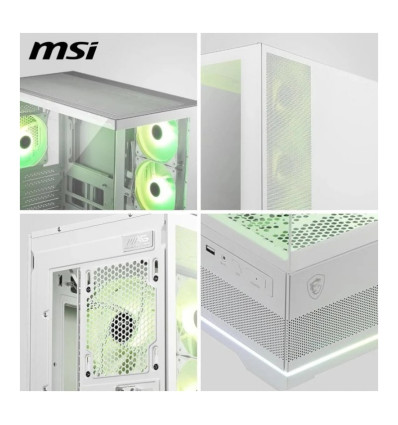 MSI MAG Pano M110R Blanca Micro-ATX Caja para PC