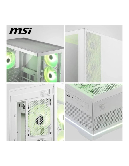 MSI MAG Pano M110R Blanca Micro-ATX Caja para PC