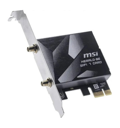 Tarjeta de red PCIe MSI Herald WiFi 7 BE9400 + Bluetooth 5.4
