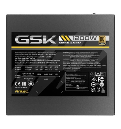 Antec GSK1200 ATX 3.1 (PCIe 5.1) Fuente de alimentación 1200W