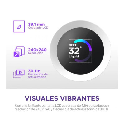 NZXT Kraken Plus 360 RGB Blanca 360mm Refrigeración líquida PC