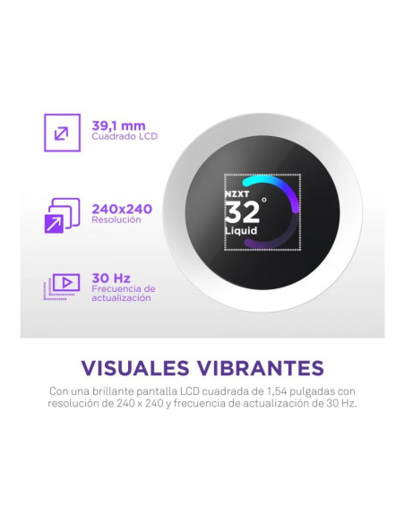 NZXT Kraken Plus 360 RGB Blanca 360mm Refrigeración líquida PC