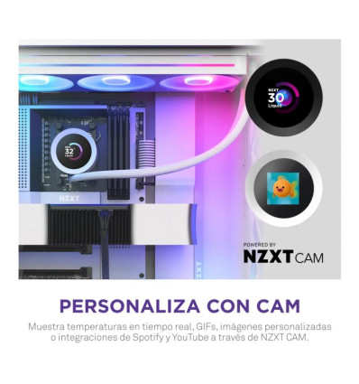 NZXT Kraken Plus 360 RGB Blanca 360mm Refrigeración líquida PC