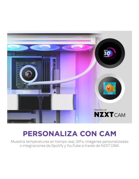NZXT Kraken Plus 360 RGB Blanca 360mm Refrigeración líquida PC