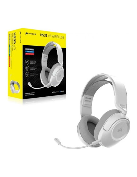 Auriculares Corsair HS35 v3 Blancos Wireless