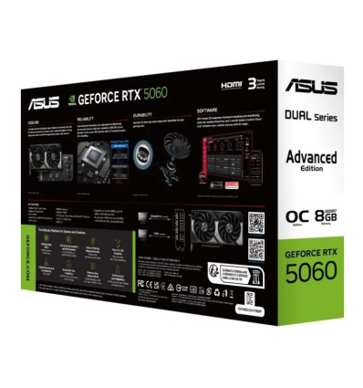 Asus Dual RTX 5060 OC Edition Advanced 8GB GDDR7 DLSS4