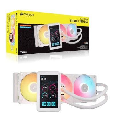 Corsair iCUE Link TITAN II 360 RX LCD Blanca Refrigeración líquida PC