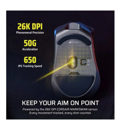 Ratón Gaming Corsair Harpoon V2 Wireless RGB Negro