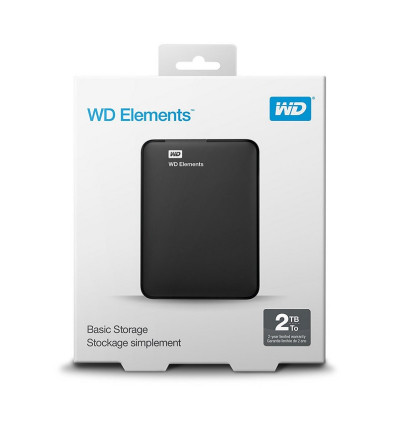 DISCO DURO WD ELEMENTS 2TB 2.5 EXTERNO BLACK USB