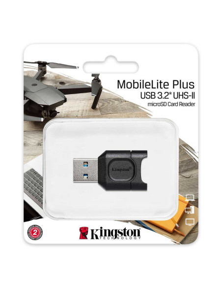 Kingston MobileLite Plus Lector de Tarjetas microSD UHS-II USB 3.2 Gen 1 Negro