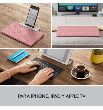 Teclado LOGITECH Keys To Go iPhone Rosa