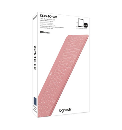 Teclado LOGITECH Keys To Go iPhone Rosa