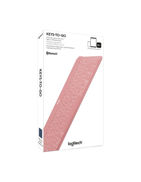 Teclado LOGITECH Keys To Go iPhone Rosa