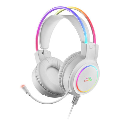 Auriculares Mars Gaming MHRGB RGB Blancos