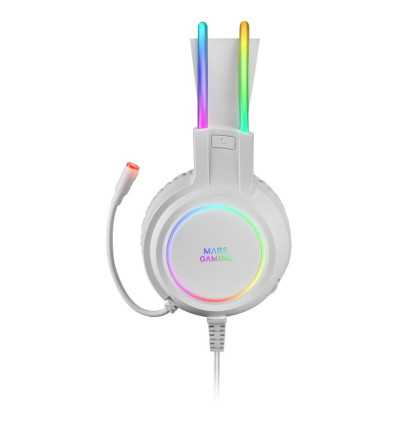 Auriculares Mars Gaming MHRGB RGB Blancos