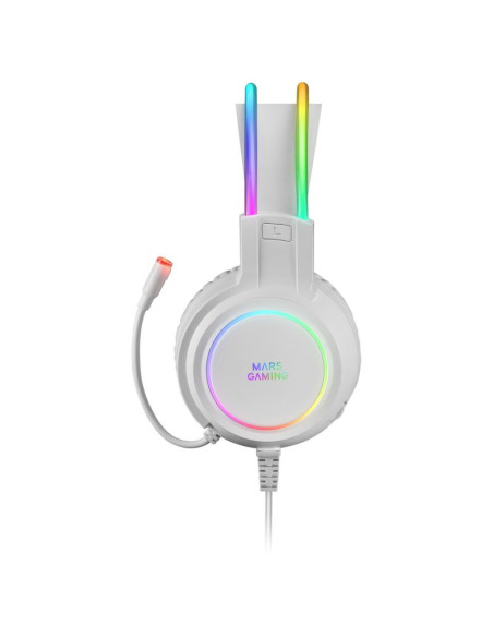 Auriculares Mars Gaming MHRGB RGB Blancos