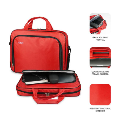 SUBBLIM OXFORD 16" - Comprar Maletín para Portátil Rojo