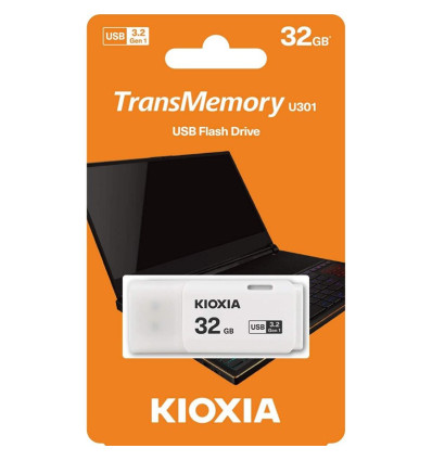 Pendrive USB Kioxia U301 32GB Blanco