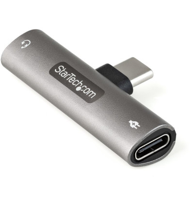 StarTech Adaptador de Audio y Carga USB-C a USB-C/Jack 3.5mm