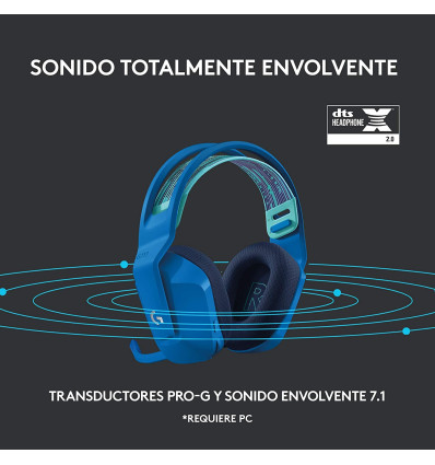 Auriculares LOGITECH G733 Lightspeed Azul RGB