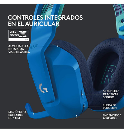 Auriculares LOGITECH G733 Lightspeed Azul RGB
