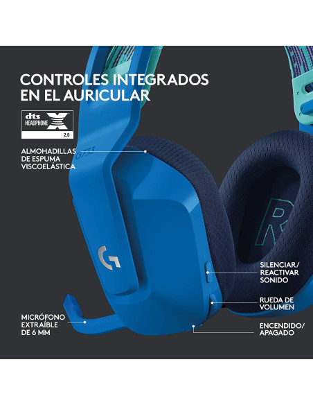 Auriculares LOGITECH G733 Lightspeed Azul RGB