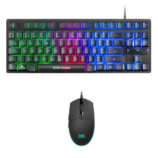 Combo Gaming Mars Teclado RGB + Ratón MCPTKL 3200 DPI Negros