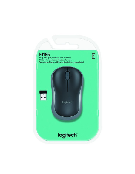 RATON LOGITECH M185 NEGRO-GRIS 910-002235 WIRELES