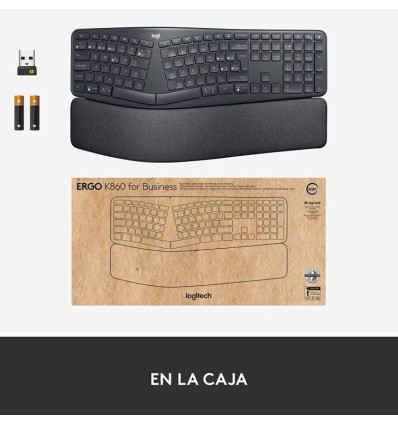 Logitech Ergo K860 Teclado Inalámbrico Ergonómico USB/Bluetooth Negro