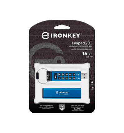 Kingston Ironkey Keypad 200 - Comprar Pendrive 16GB USB 3.2